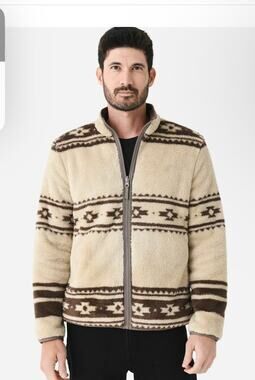 Faherty + Steven Paul Thunderbird Sand Dune Reversible Fleece Jacket